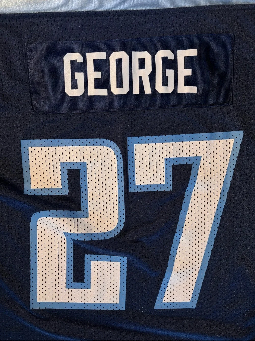 Vtg Adidas Tennessee Titans Eddie George #27 NFL Jersey Youth XL Adult Medium